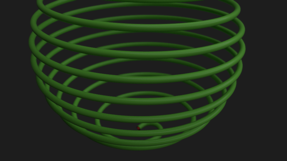 spherical spiral curve