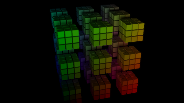 animated cube grid