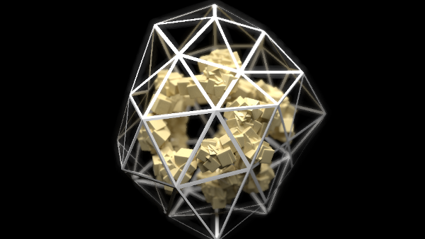 caged cube particles