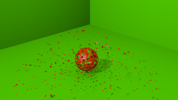 dissoving sphere in blender