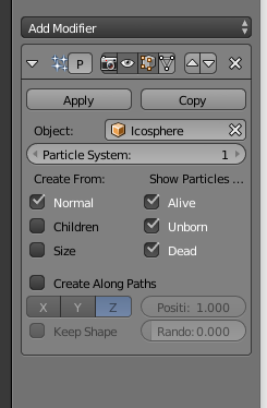 particle instance