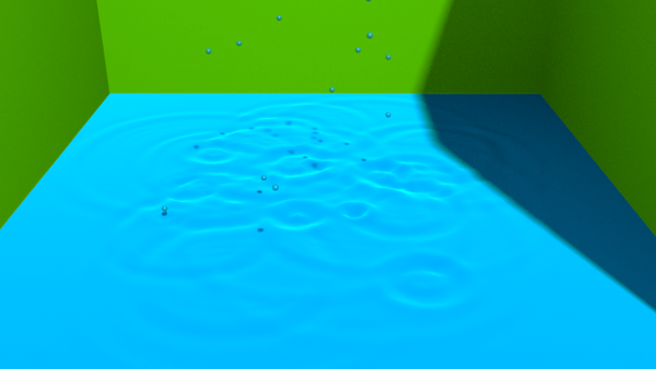 water ripples with dynamic paint