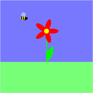 flower and bee
