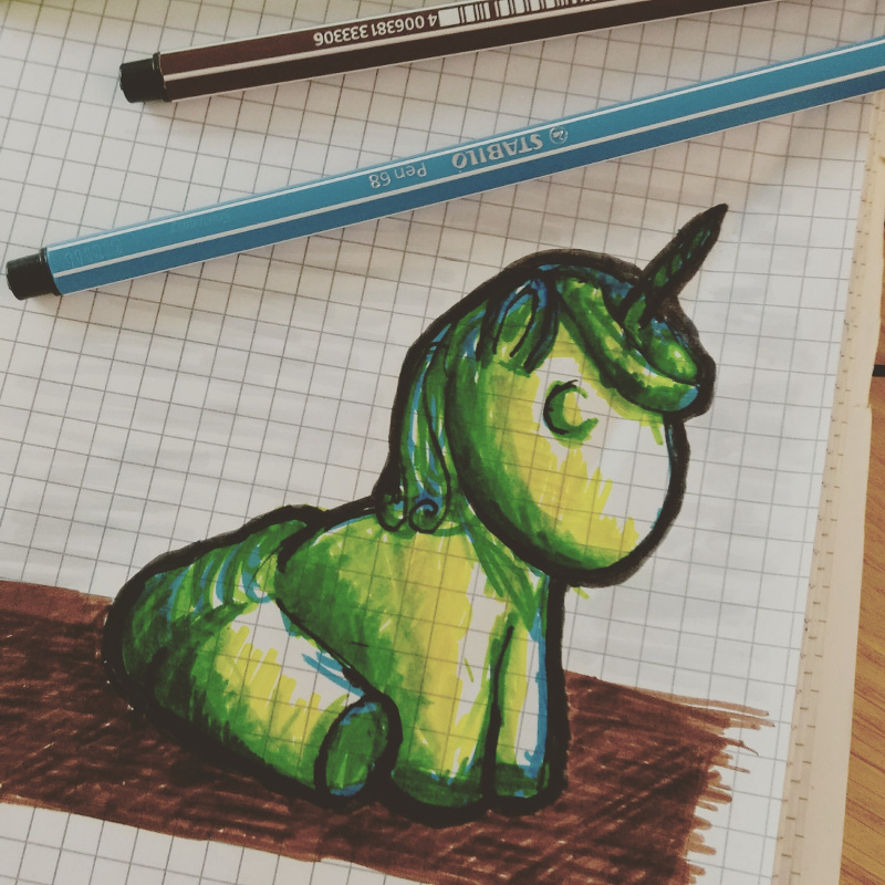 green unicorn