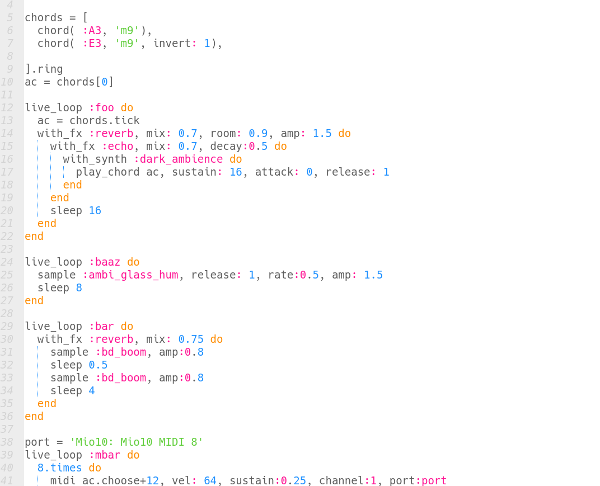 Semimodular meets SonicPI